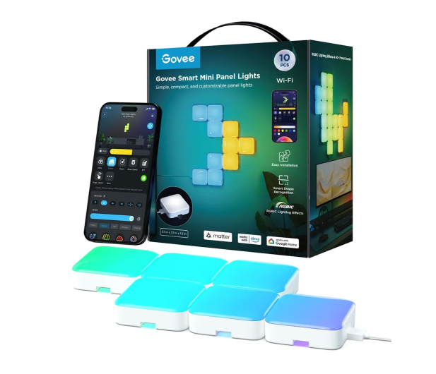 Govee Govee H8069 Smart Mini Panel Lights (10 pack) Oświetlenie LE - 1366289 - zdjęcie